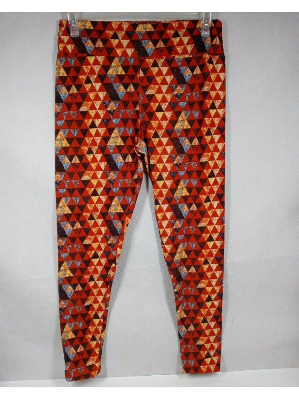 New LuLaRoe Tall & Curvy Leggings With Black, Yellow, & Orange Triangle Designs